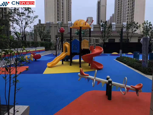 Wet Pour EPDM Rubber Gym Flooring Blue Rubber Granules