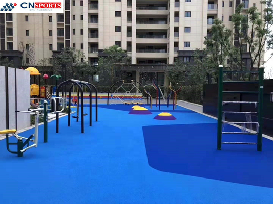 Wet Pour EPDM Rubber Gym Flooring Blue Rubber Granules