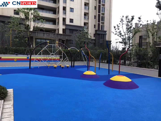 Wet Pour EPDM Rubber Gym Flooring Blue Rubber Granules