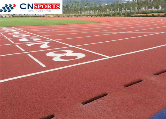 13mm IAAF Synthetic Rubber Running Track Spaycoating Tartan Sandwich Type