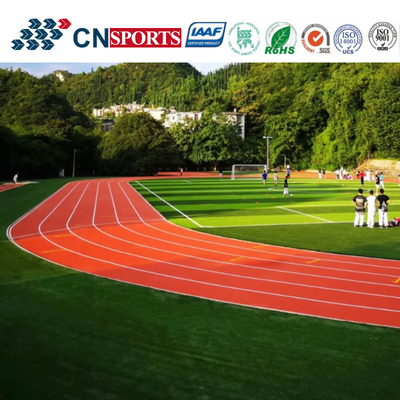 Outdoor Anti UV Full PU Type Rubber Running Track Easy Cleaning And Maintenance