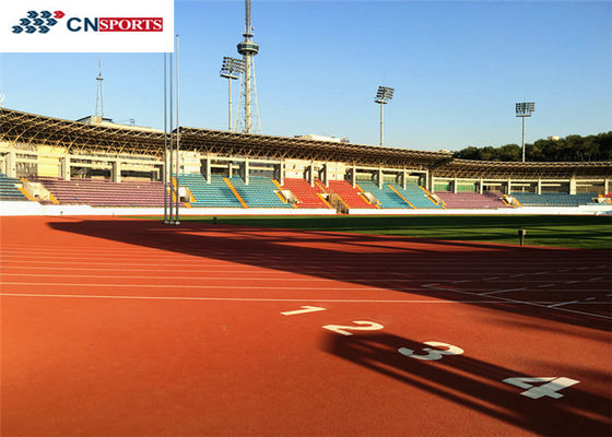Eco Friendly Synthetic Sports Flooring 1.12Mpa Public Running Track