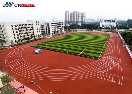 Eco Friendly Synthetic Sports Flooring 1.12Mpa Public Running Track