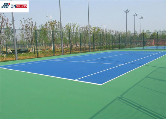 Both Cement and Asphalt base Silicon Polyurea Materials Tennis Court Flooring