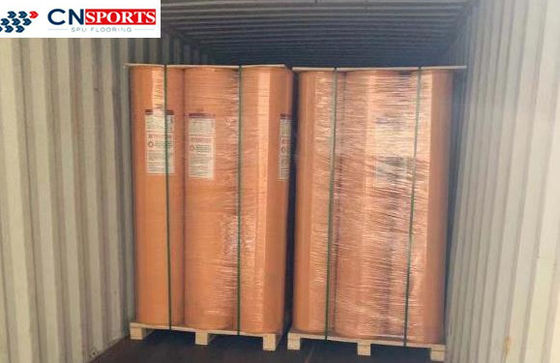 Elastic Rebounce PVC Sport Flooring Wooden Rubber Mat