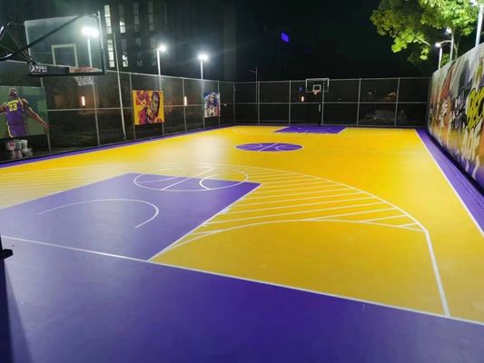 야외 스포츠 코트 고무 배드민턴 농구 코트 SPU 스포츠 바닥