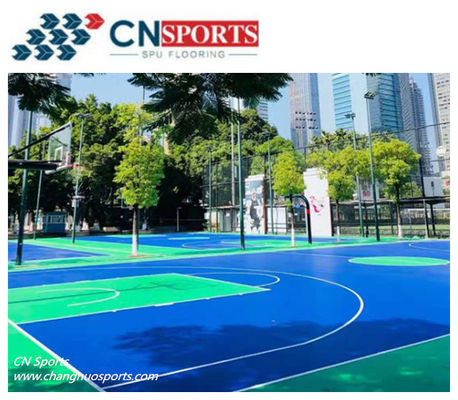 CN-S01 RoHS and Waterproof and Soundproof Silicon Polyurea Basketball Flooring
